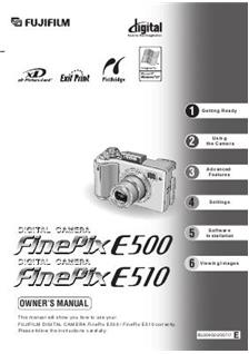 Fujifilm FinePix E500 manual. Camera Instructions.